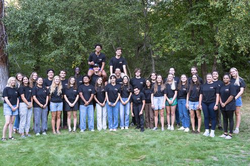 Large group of Chaplain's Office staff posing for a photo