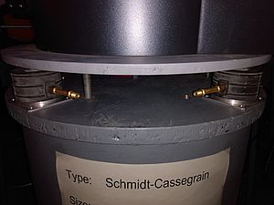 Air legs being used as a telescope vibration damping system.