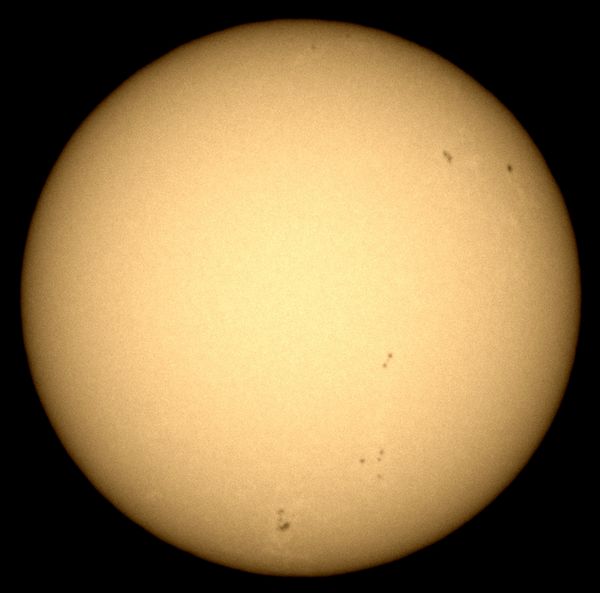 Sunspots on the sun.  September 2024.