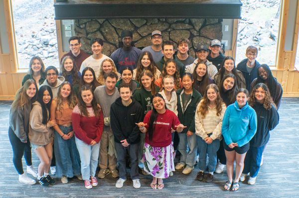 Group of college students indoors