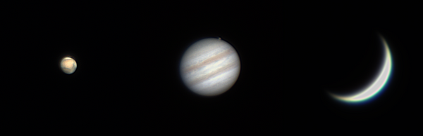 Picture of Mars, Jupiter, and Venus