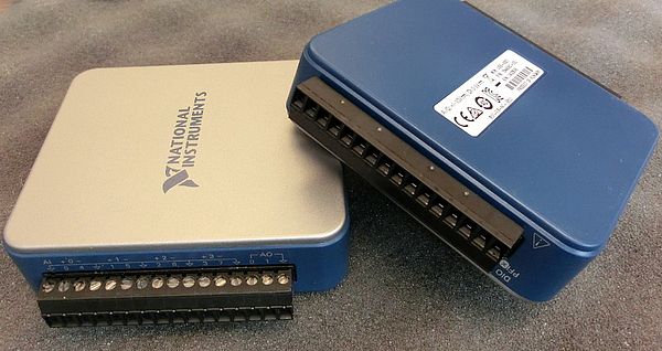 National Instruments USB data acquisition boxes.