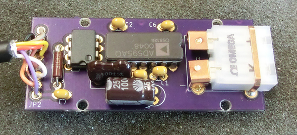 New circuit board design fully populated and soldered.