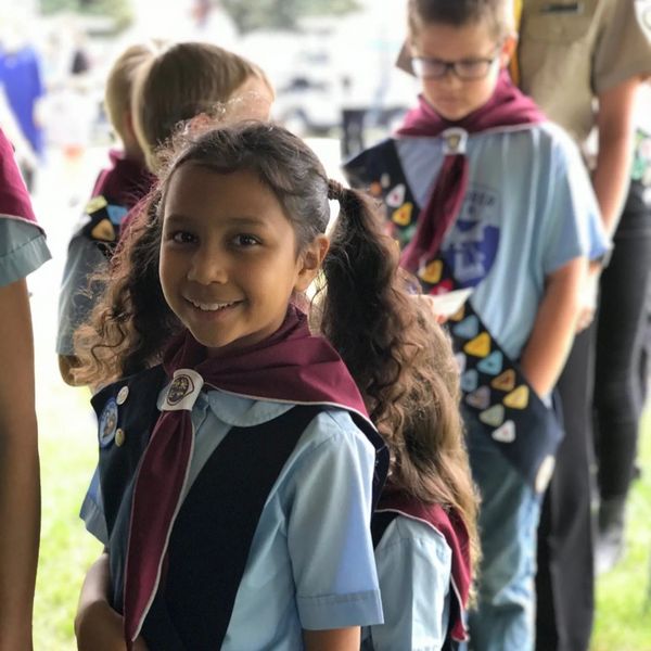 Young girl in Pathfinder uniform