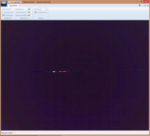 Checking alignment of colored spots.