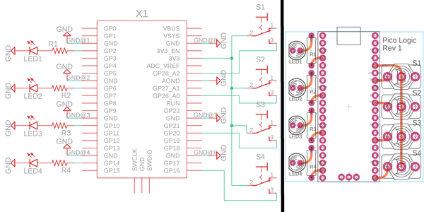 Schematic and board layout of the shield.
